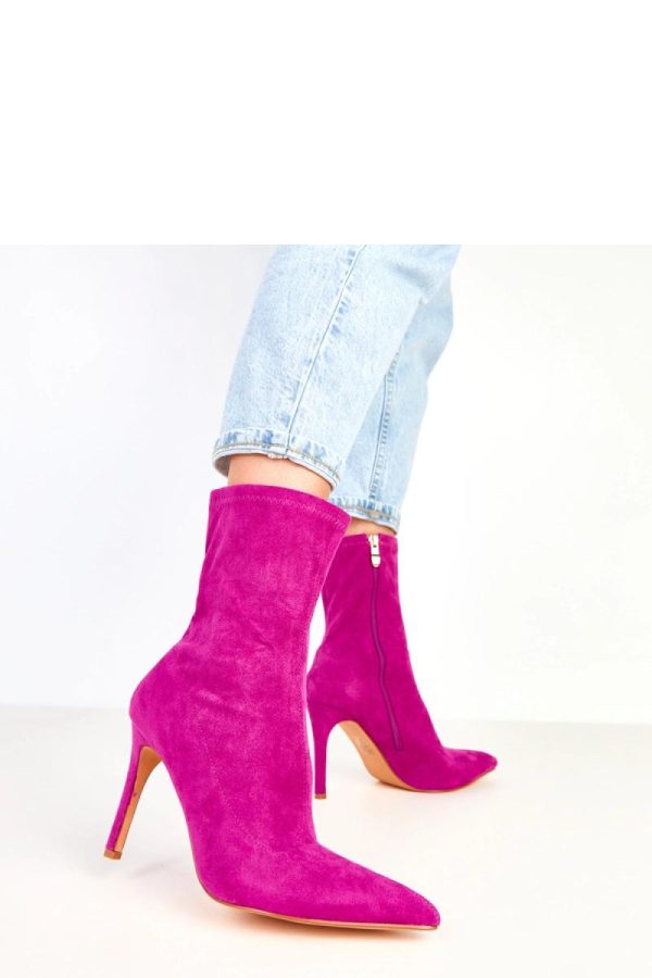Violet Heel Boots....Fabric, Footbed, Upper Height and Heel Height