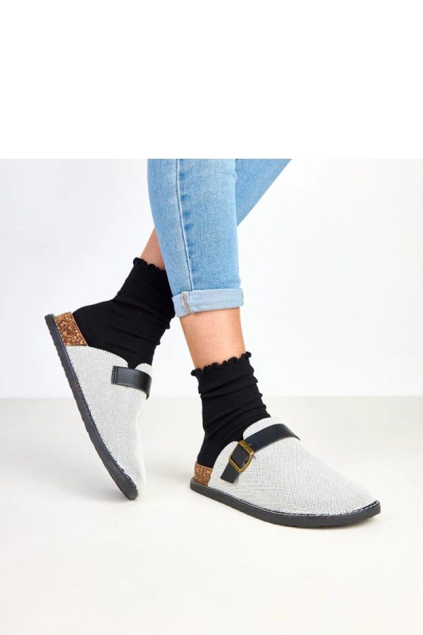 Black Slippers.Fabric, Footbed and Platform Height