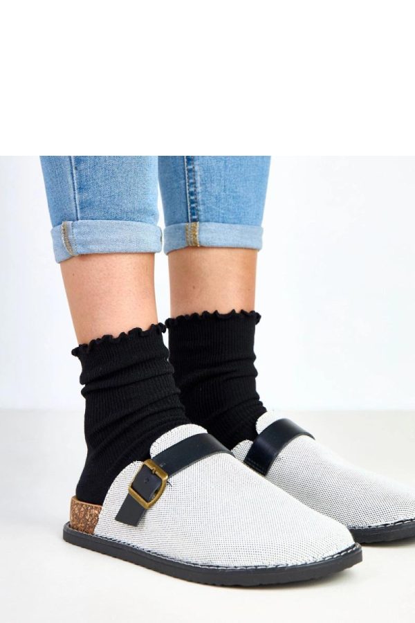Black Slippers.Fabric, Footbed and Platform Height