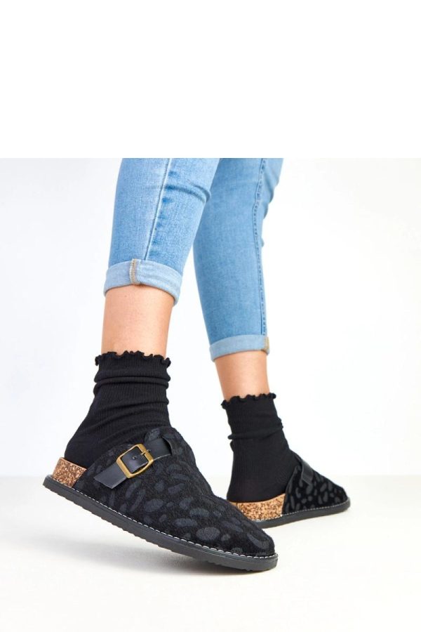 Black Slippers in Slippers For Women with Fabric, Footbed and Platform Height