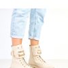 Beige Bootie....Fabric, Footbed, Upper Height and Platform Height