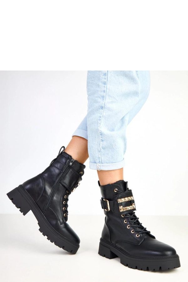 Black Bootie..Fabric, Footbed, Upper Height and Platform Height