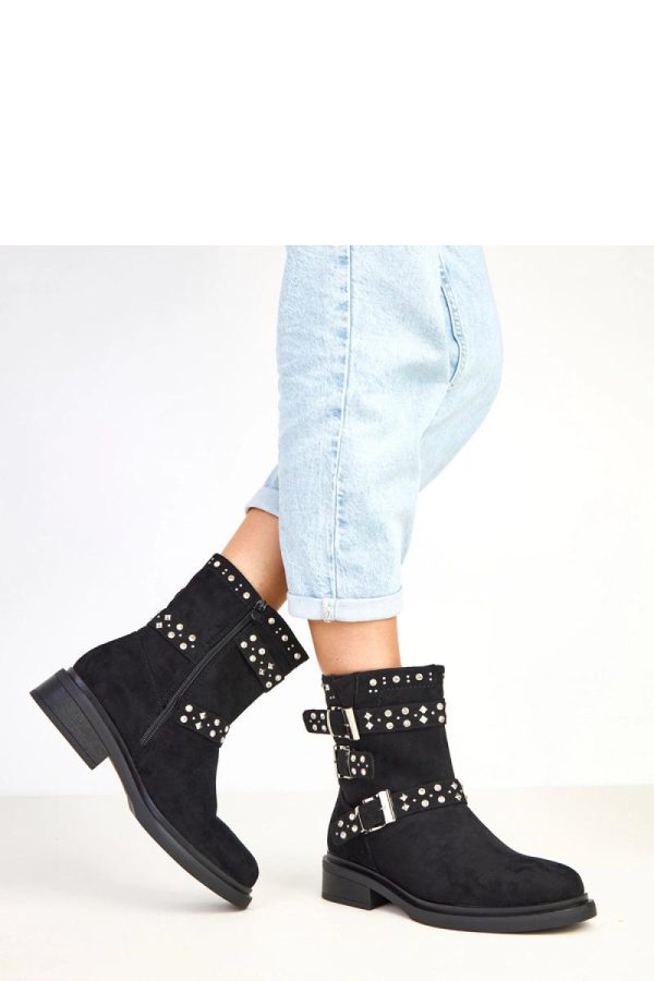 Black Boots..Fabric, Footbed, Upper Height and Heel Height