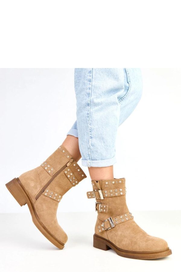Brown Boots.Fabric, Footbed, Upper Height and Heel Height