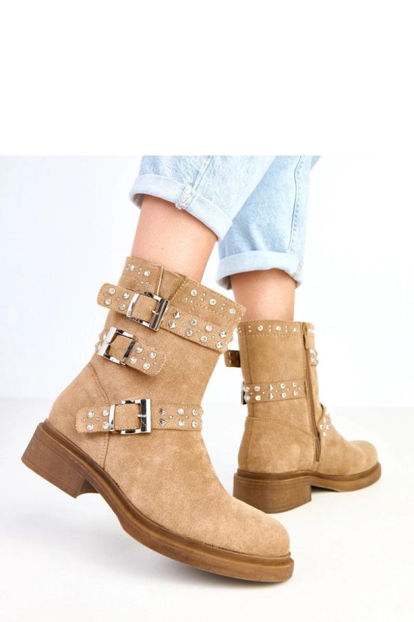 Brown Boots.Fabric, Footbed, Upper Height and Heel Height