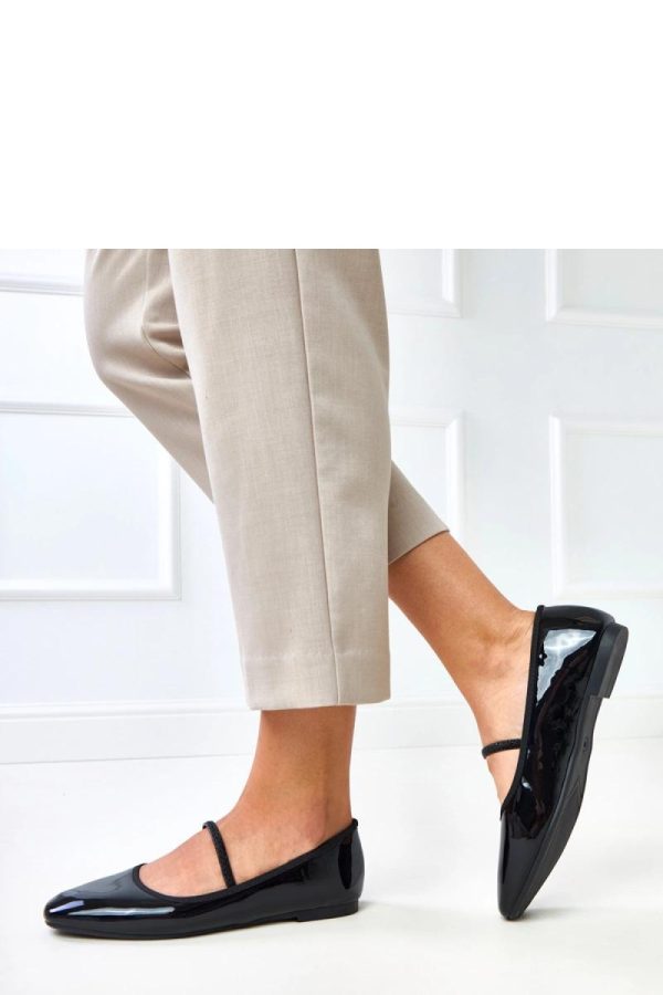 Black Ballet Flats..Fabric and Footbed