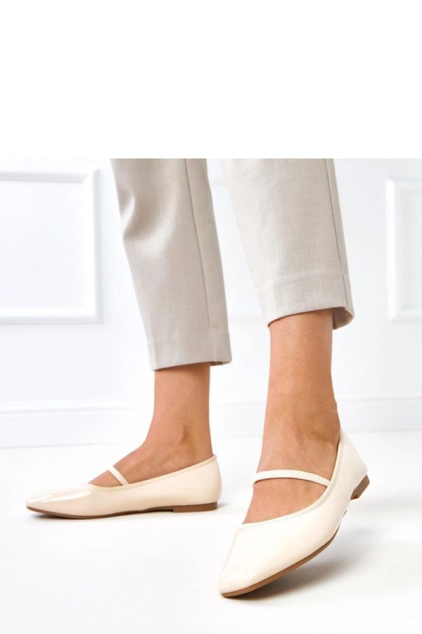 Beige Ballet Flats in Ballet Flats, Ballet Pumps For Women with Fabric and Footbed