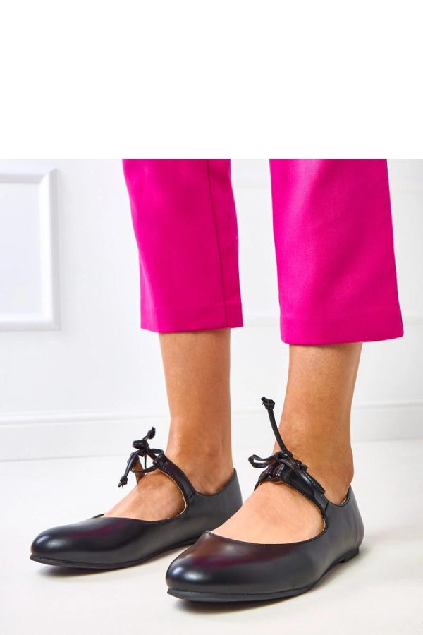 Black Ballet Flats...Fabric and Footbed