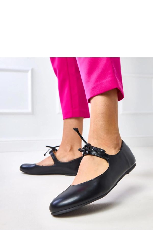 Black Ballet Flats...Fabric and Footbed