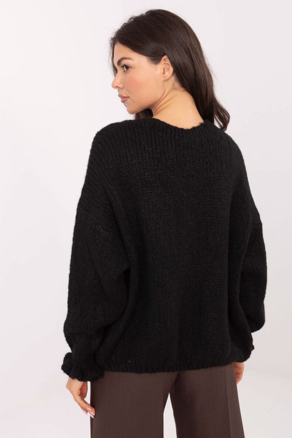 Black Cardigan in Cardigans For Women, Ponchos with Acrylic, Polyamide, Viscose and Wool