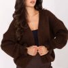 Brown Cardigan in Cardigans For Women, Ponchos with Acrylic, Polyamide, Viscose and Wool