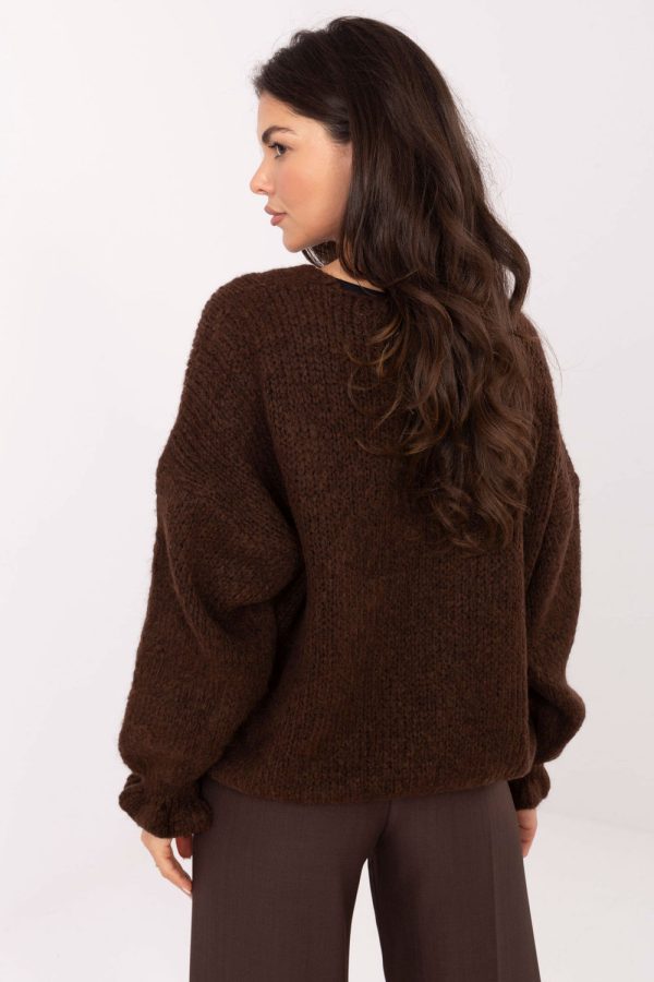 Brown Cardigan in Cardigans For Women, Ponchos with Acrylic, Polyamide, Viscose and Wool