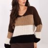 Brown Jumper in Sweaters, Pullovers, Jumpers, Turtlenecks, Boleros, Shrugs with Acrylic, Polyamide, Viscose and Wool