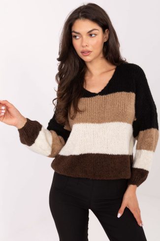 Brown Jumper in Sweaters, Pullovers, Jumpers, Turtlenecks, Boleros, Shrugs with Acrylic, Polyamide, Viscose and Wool