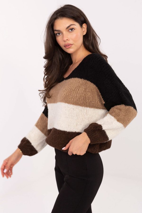 Brown Jumper in Sweaters, Pullovers, Jumpers, Turtlenecks, Boleros, Shrugs with Acrylic, Polyamide, Viscose and Wool