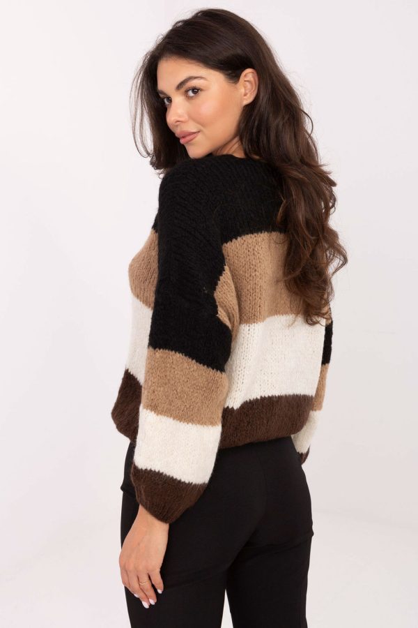 Brown Jumper in Sweaters, Pullovers, Jumpers, Turtlenecks, Boleros, Shrugs with Acrylic, Polyamide, Viscose and Wool