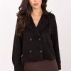 Black Coat in Women`s Coats, Jackets with Spandex and Polyester