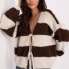 Brown Cardigan in Cardigans For Women, Ponchos with Acrylic, Polyamide, Viscose and Wool