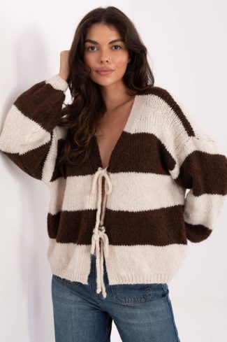 Brown Cardigan in Cardigans For Women, Ponchos with Acrylic, Polyamide, Viscose and Wool