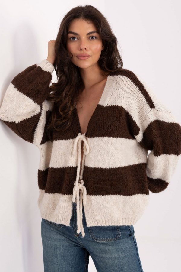 Brown Cardigan in Cardigans For Women, Ponchos with Acrylic, Polyamide, Viscose and Wool