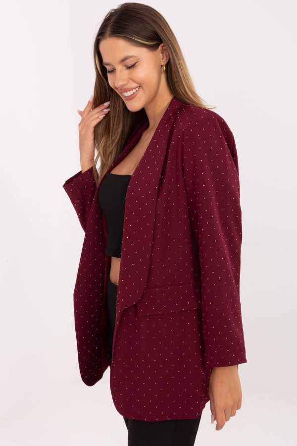 Red Jacket in Jackets, Vests For Women with Polyester and Viscose