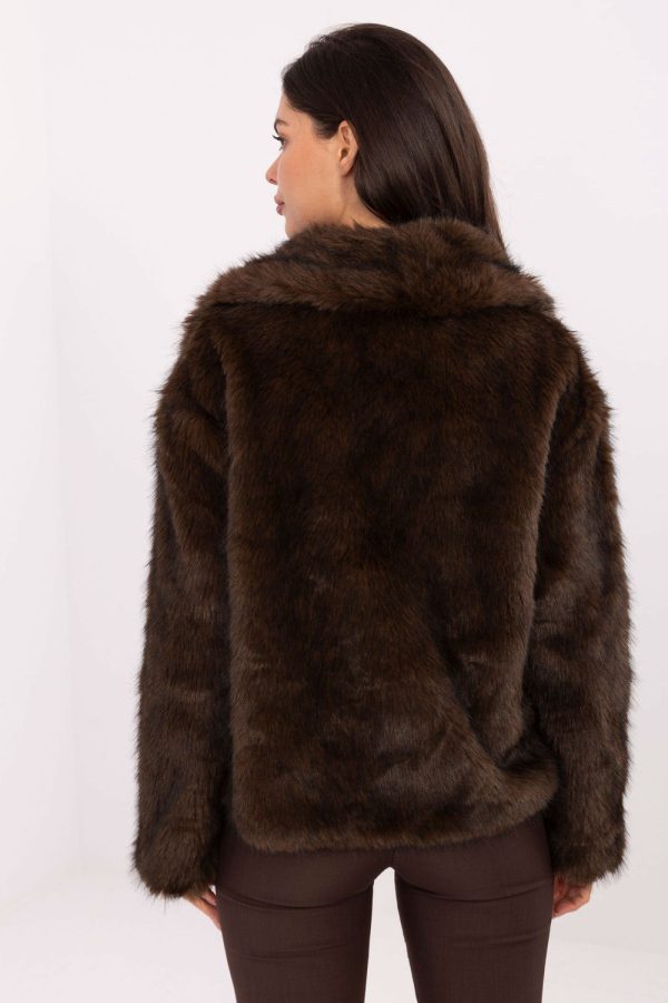 Brown Jacket in Women`s Coats, Jackets with Polyester and Viscose