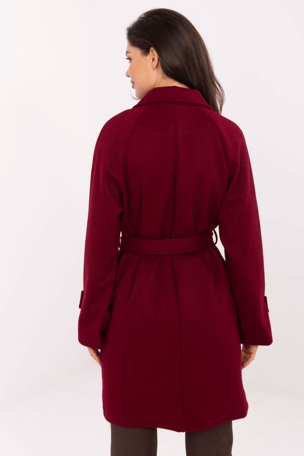 Red Coat in Women`s Coats, Jackets with Polyester