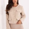 Beige Jacket in Jackets, Vests For Women with Polyester