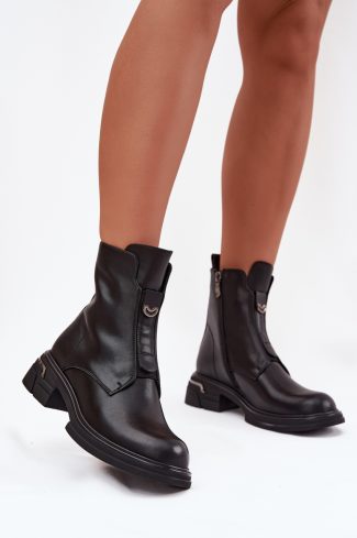 Black Boots in Women`s Ankle Boots & Booties with Fabric, Warmers, Footbed, Upper Height and Heel Height