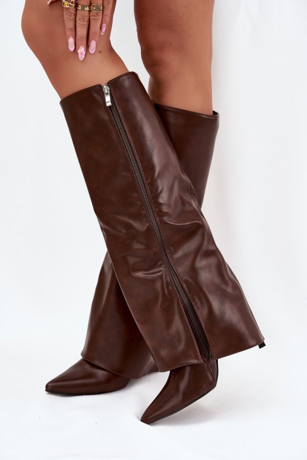 brown Heel boots model 218093 Step in style