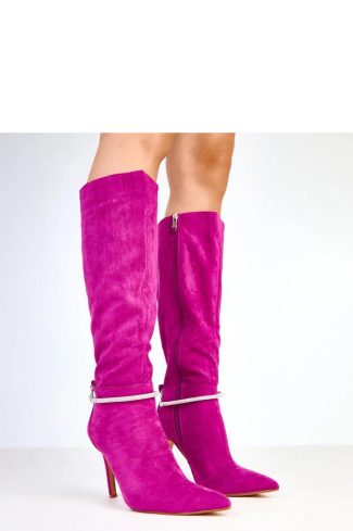 Violet Heel Boots....Fabric, Footbed, Upper Height and Heel Height