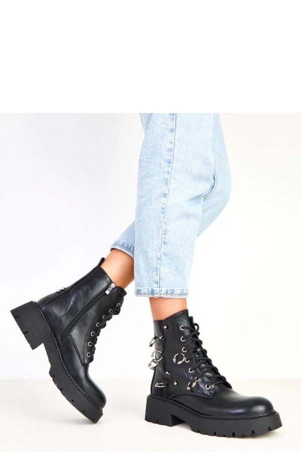 Black Bootie...Fabric, Footbed, Upper Height and Heel Height