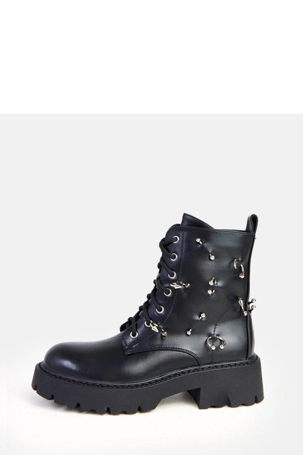 Black Bootie...Fabric, Footbed, Upper Height and Heel Height