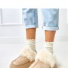 Beige Snow Boots.Fabric, Footbed and Platform Height