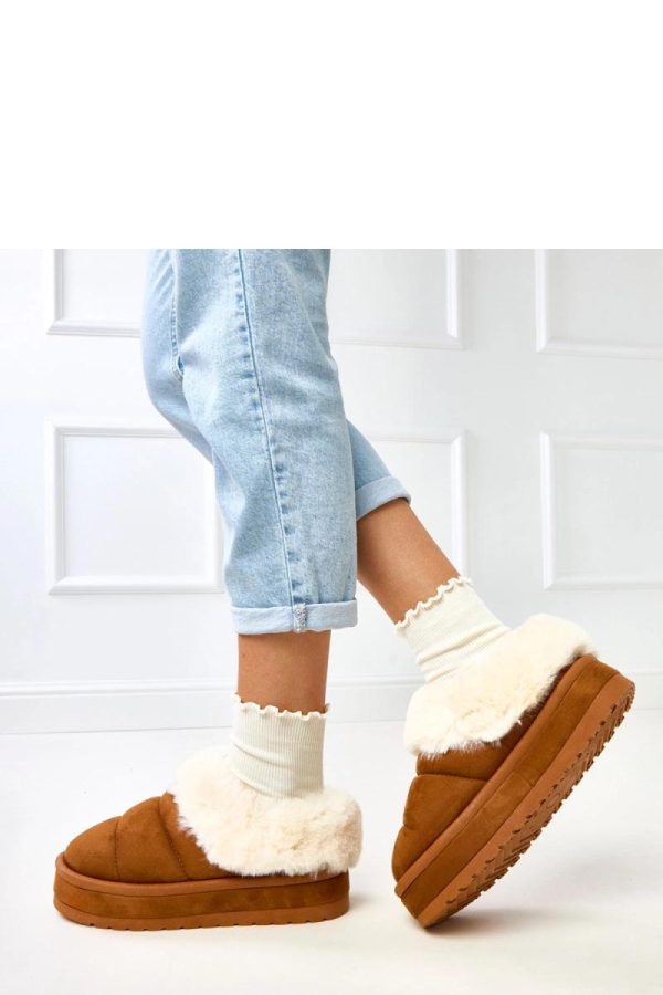 Brown Snow Boots in Women`s Ankle Boots & Booties with Fabric, Footbed and Platform Height