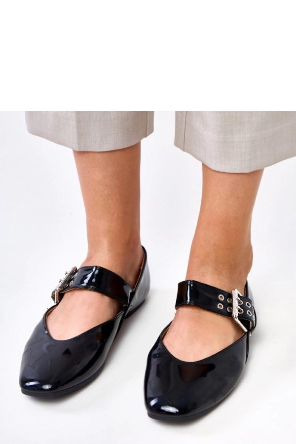 Black Ballet Flats...Fabric and Footbed