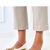 White Ballet Flats.Fabric and Footbed
