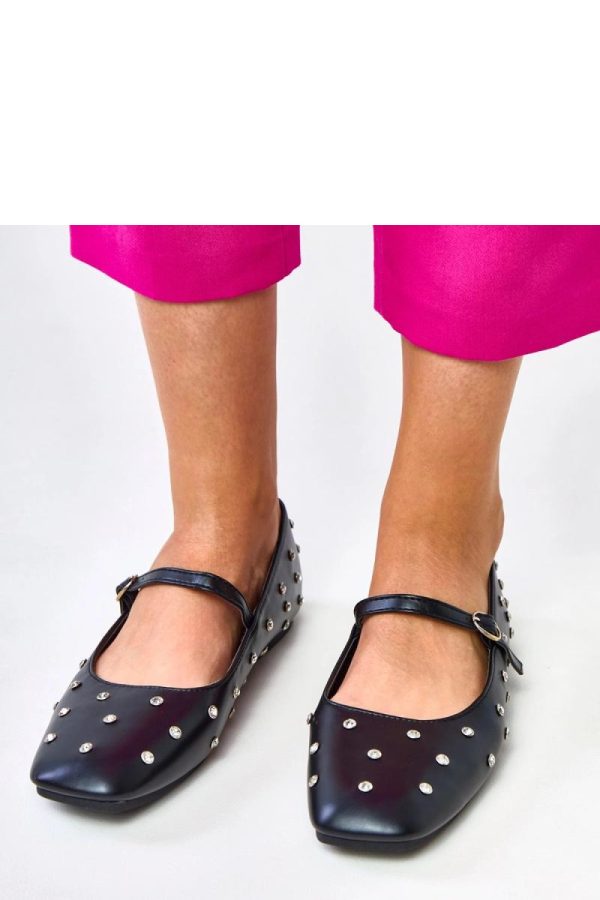 Black Ballet Flats in Ballet Flats, Ballet Pumps For Women with Fabric, Footbed and Heel Height