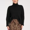 Black Turtleneck in Sweaters, Pullovers, Jumpers, Turtlenecks, Boleros, Shrugs with Nylon, Polyester and Viscose