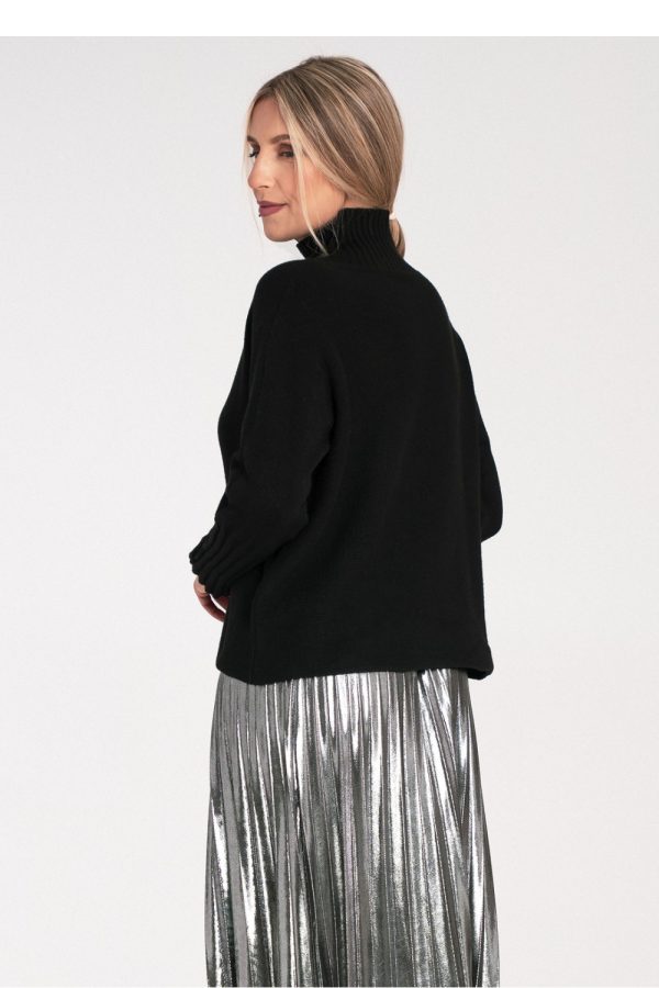 Black Turtleneck in Sweaters, Pullovers, Jumpers, Turtlenecks, Boleros, Shrugs with Nylon, Polyester and Viscose