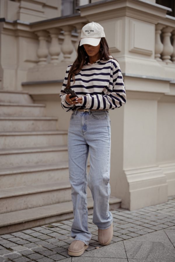 Beige Sweatshirt in Sweatshirts For Women with Cotton and Spandex