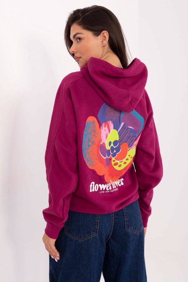 Violet Sweatshirt in Sweatshirts For Women with Cotton and Polyester