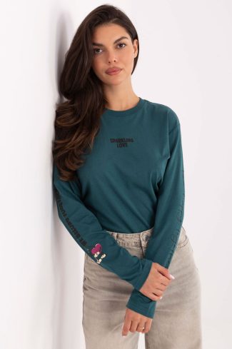 Green Blouse in Women`s Blouses, Tunics with Cotton