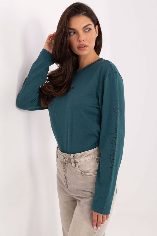 Green Blouse in Women`s Blouses, Tunics with Cotton