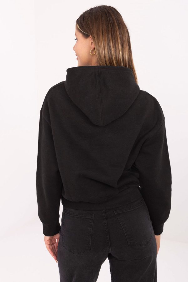 Black Sweatshirt in Sweatshirts For Women with Cotton and Polyester