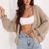 Beige Cardigan in Cardigans For Women, Ponchos with Acrylic, Polyamide, Viscose and Wool