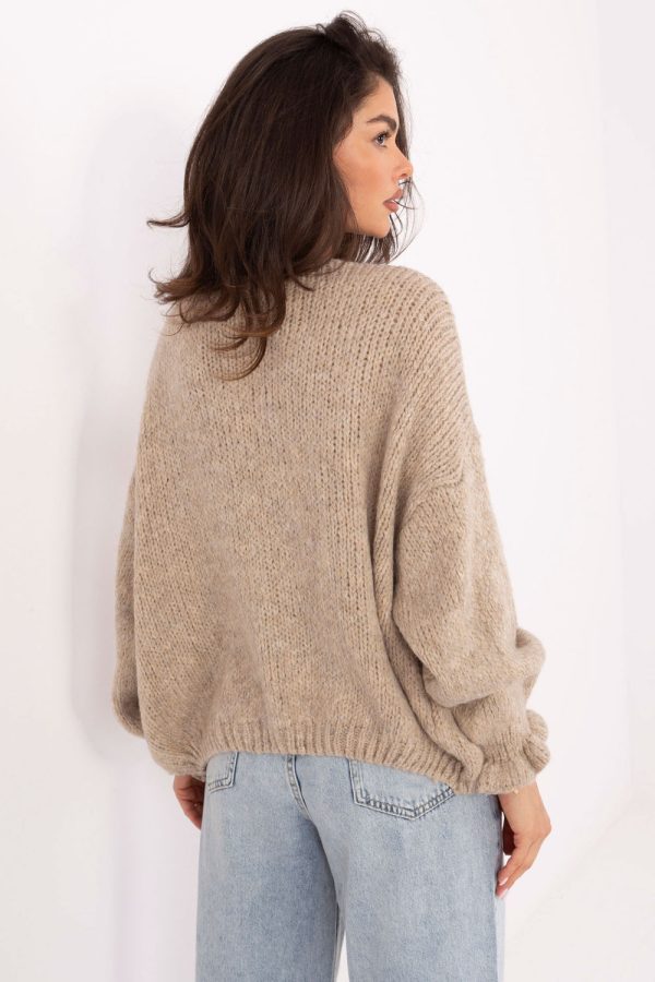 Beige Cardigan in Cardigans For Women, Ponchos with Acrylic, Polyamide, Viscose and Wool