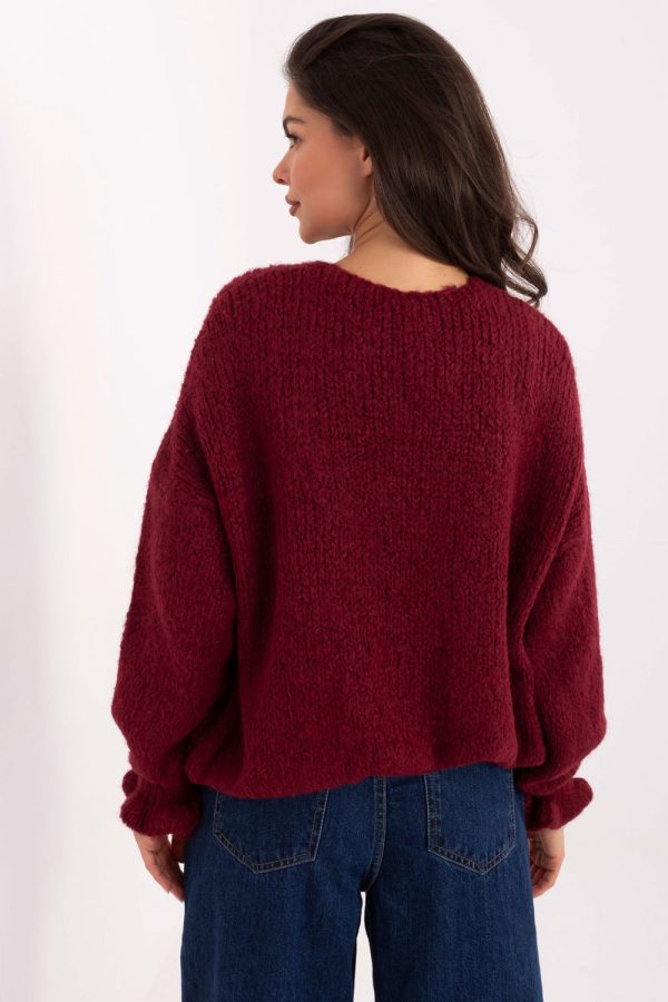 Red Cardigan in Cardigans For Women, Ponchos with Acrylic, Polyamide, Viscose and Wool