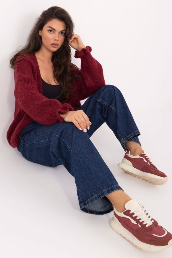 Red Cardigan in Cardigans For Women, Ponchos with Acrylic, Polyamide, Viscose and Wool
