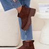 Brown Snow Boots in Women`s Ankle Boots & Booties with Fabric, Warmers, Footbed, Upper Height, Heel Height and Platform Height